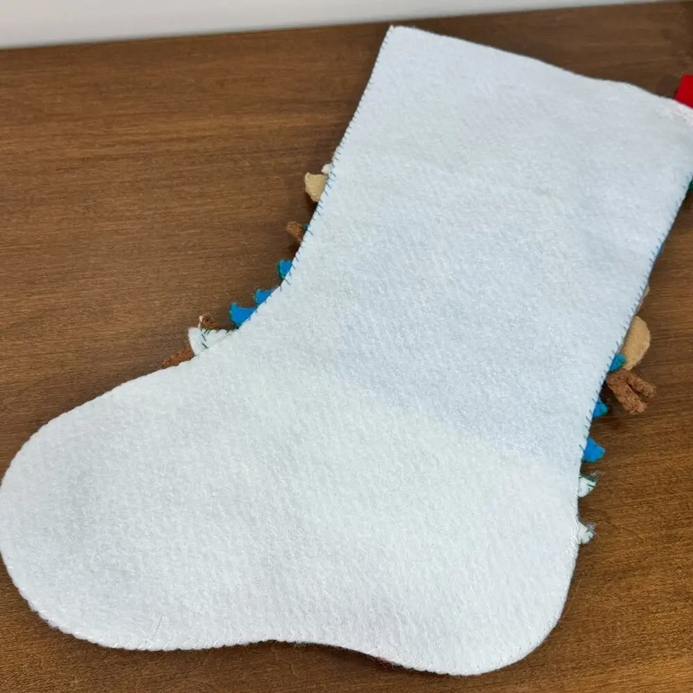 Bucilla Felt Christmas Stocking Handmade Forest Animals Friends 16” Completed